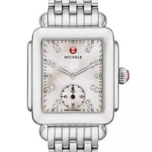 Silver Michele Watch! Great condition!